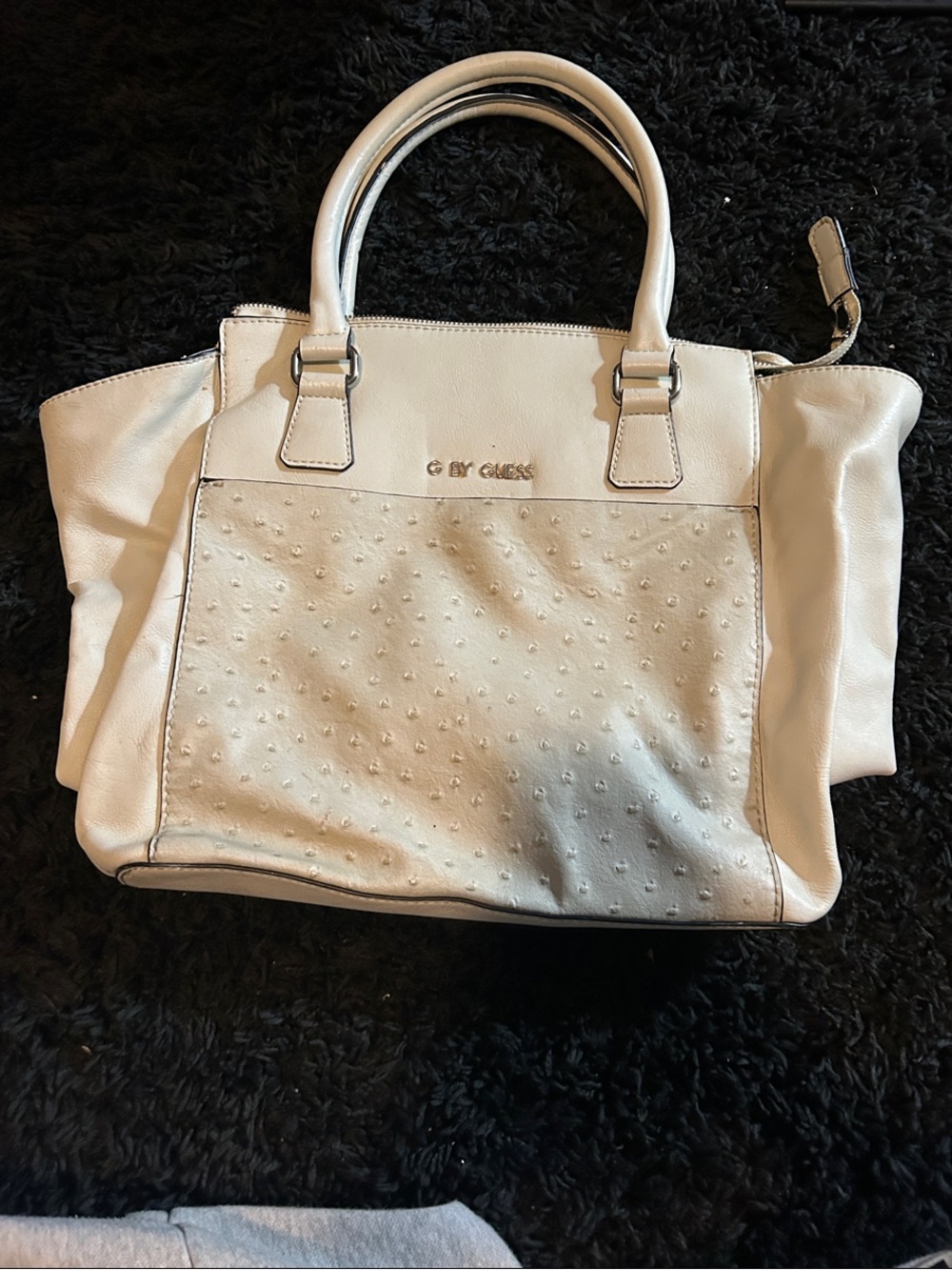 G by Guess Cream Satchel Tote